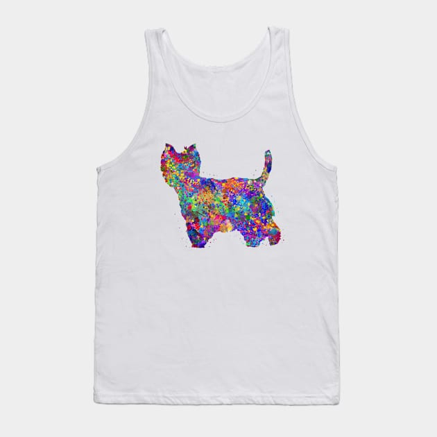 Westie dog watercolor Tank Top by Yahya Art